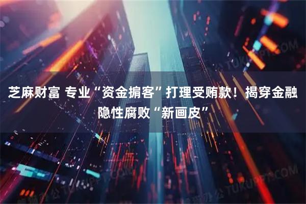 芝麻财富 专业“资金掮客”打理受贿款！揭穿金融隐性腐败“新画皮”
